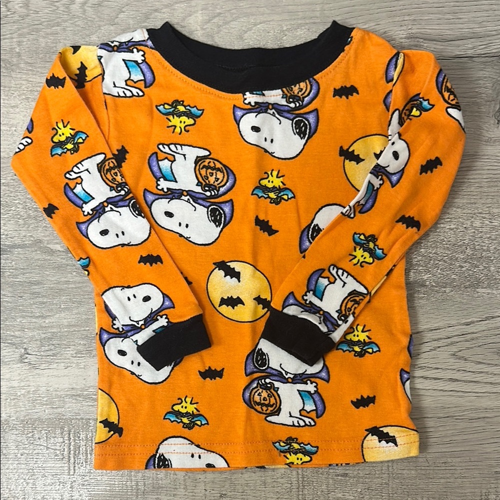 Orange Snoopy Halloween Long Sleeve Shirt Baby